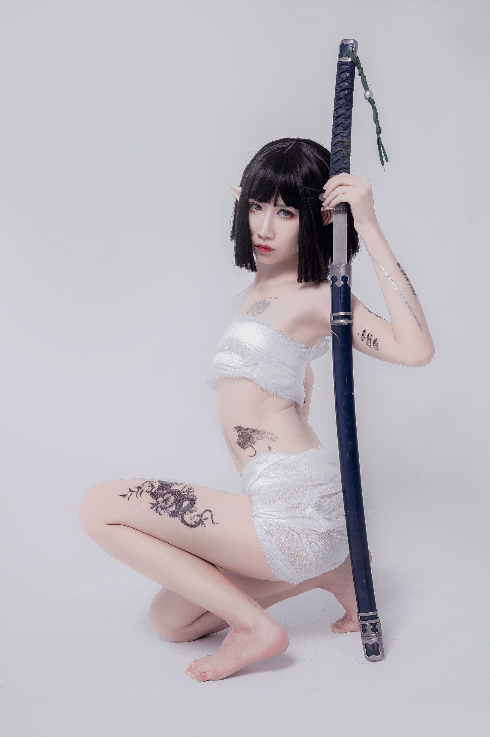 [COS福利]动漫博主阮邑_Fairy绑带和武士插图4